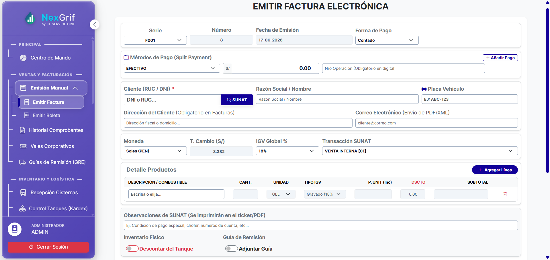 Pantalla del sistema 4