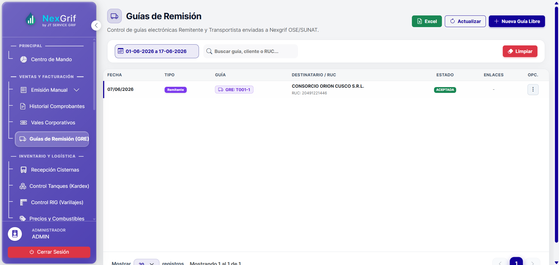 Pantalla del sistema 7