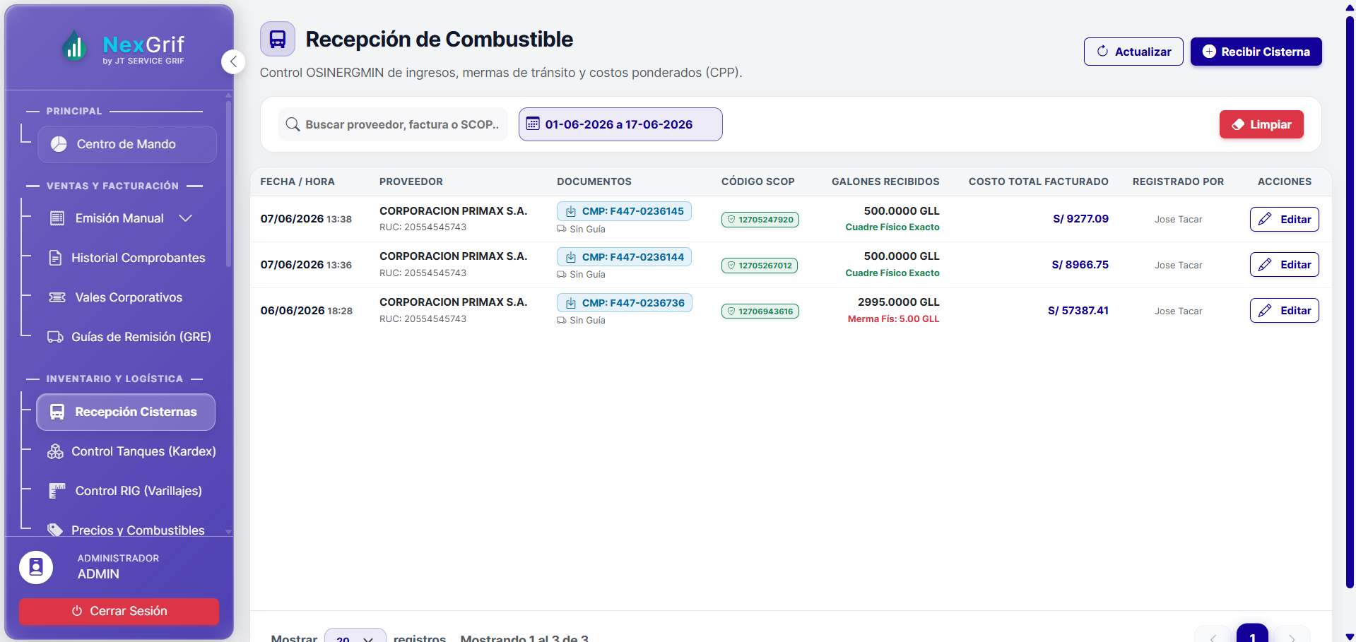 Pantalla del sistema 8
